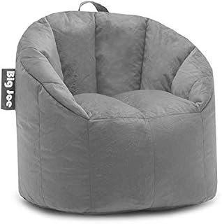 Big Joe, 0638542 Milano Gray Plush Bean Bag Chair, Gray