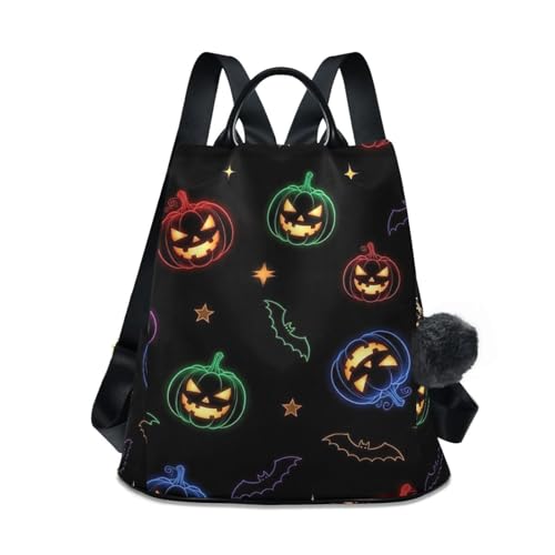 Mochila antirrobo mujer de calabazas neón para bolsas de viaje seguras