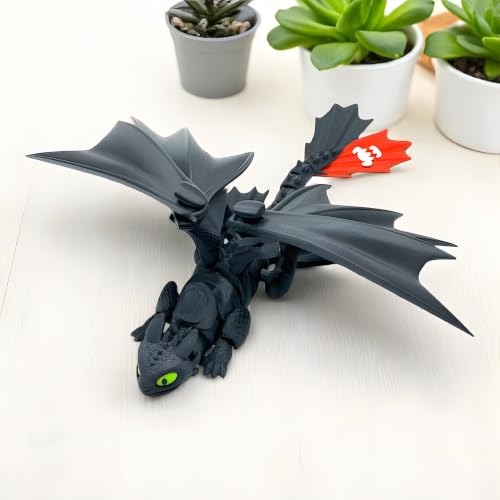 Image of Azoth Adorable Toothless Dragon - Night fury Collectible Toy for Boys, Girls & Anime Lovers - Dragon Action Figure Toys for Teenagers & Toy Collectors (Combo Edition)