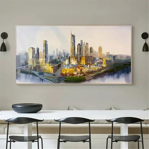 Art mural urbain abstrait grand format pour habiller le mur de votre salon