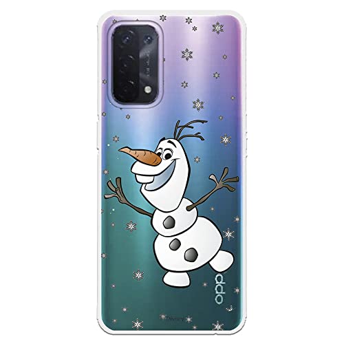 Funda para OPPO A54 5G - OPPO A74 5G Oficial de Frozen Olaf Transparente para Proteger tu móvil. Carcasa para OPPO de Silicona Flexible con Licencia Oficial de Disney