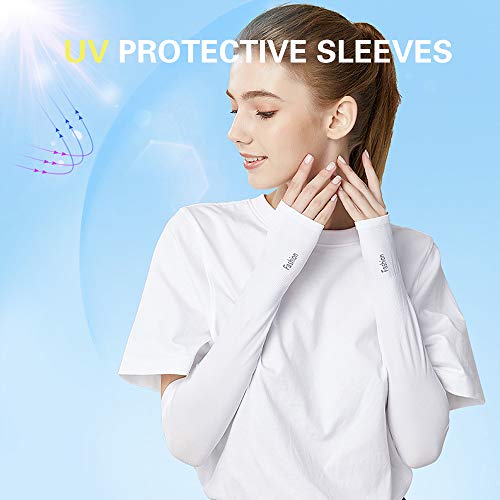 Andoer 1 par de mangas de braço de resfriamento UV de proteção absorvente de braço para ciclismo ao