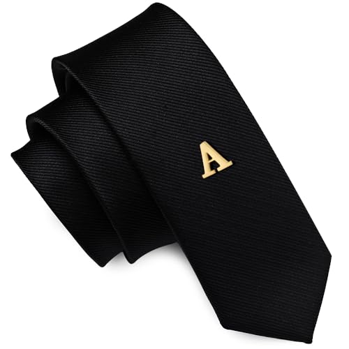 Image of HONEY BEAR Mens Womens Initial Alphabet Letter Lapel Pins Collar Badge Brooches for Business Wedding Graduation Gift Matte Gold 0.59 inches