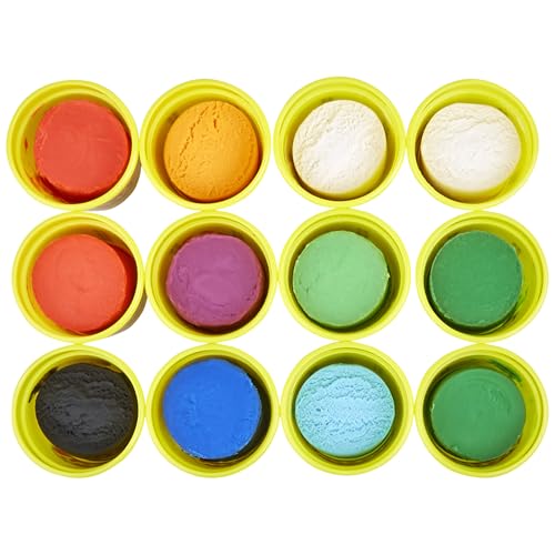 play-doh jewel colors bulk 12-pack of 4-ounce cans holiday stocking stuffers prizes amp party favors kids arts amp crafts preschool toys ages 2 amazon exclusive