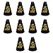 Anderson's, Go Fight Win Black and Gold Megaphones, 7 Inches, Set of 10, School Colors, Fan Gear, Noisemakers, Cheerleader Accessories, Team Spirit