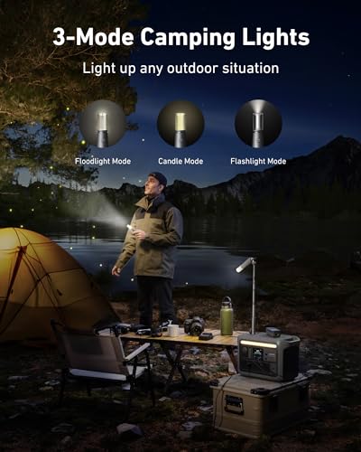 Anker SOLIX C800 Plus Portable Power Station, 1200W (Peak 1600W) Solar Generator with Camping Lights, 768Wh LiFePO4 Battery for Outdoor Camping, RVs, Road Trip, Power Outages (Optional Solar Panel) image 2