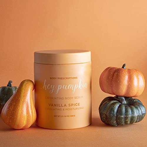 Body Prescriptions "Hey Pumpkin" Body Scrub, Exfoliating Body Wash, For Nourished And Ultra Smooth Skin, Moisturizing Body Cleanser Scented With Vanilla Spice #TOP3