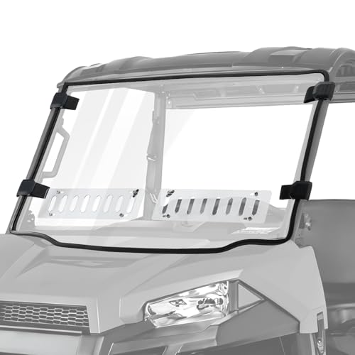 Oumurs Vented Front Windshield Fit for Polaris Ranger Midsize 570/500 SP/Crew (2015-2025) Scratch-Resistant PC UTV Front Window Compatible with Ranger ETX EV Accessories (Not Fit Full Size)