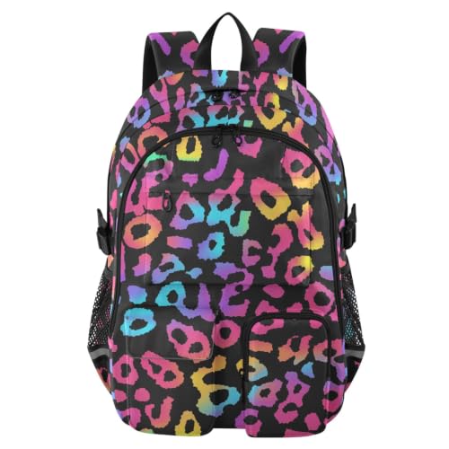 Mochila de viaje para universidad y negocios con estampado llamativo de 44.5 cm