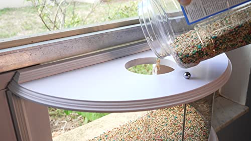 Mayyad-Window Bird Feeder Inside House - White 180° Clear View Window Insert Bird Feeder - Easy-Refill, Durable And Safe Bird Feeder - Experience The Joy Of Bird Watching From Your Window #TOP4