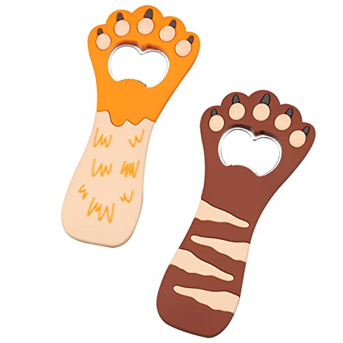 wocpvm 2 Piezas Abridor de Botellas de Cerveza Magnético abrebotellas cerveza Abridores Magnéticos de Botellas para Barra de Cocina Casera (Pata de Gato Larga) Cover