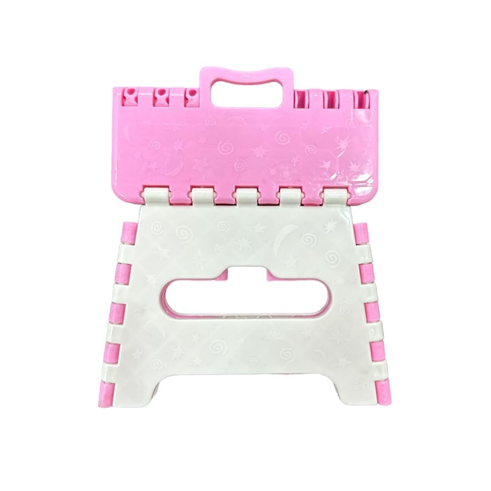 RIDHMIN Folding Step Stool for Kids (Multi Colour) Baby Stool Non-Slip Folding Stools with Portable Handle, Compact Plastic Foldable Step Stool for Bathroom,Bedroom, Kitchen 3