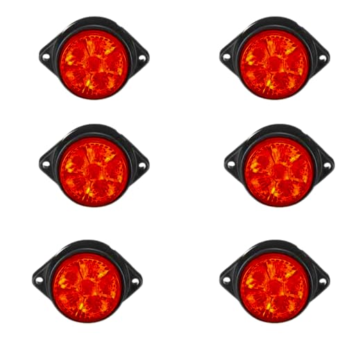 Lumière de marqueur LED remorque 12V étanche pour camion et semi-remorque (pack de 6)