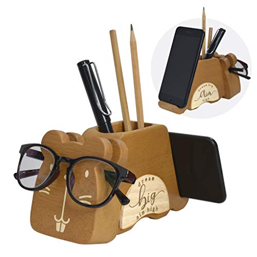 I’m Wood Multipurpose Eyeglass Phone Pen & Hamster Pencil Holder
