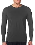 Gildan G424 4.5 oz. Performance Long-Sleeve T-Shirt - CHARCOAL - Large