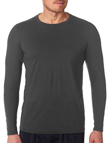 Gildan G424 4.5 oz. Performance Long-Sleeve T-Shirt - CHARCOAL - Large