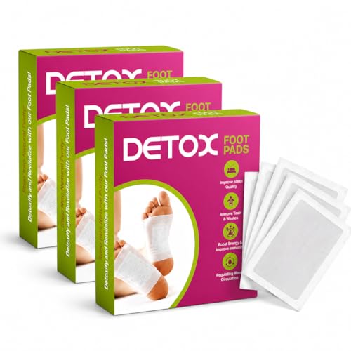 Image of Detox Foot Patch 30 Patches | Bamboo Vinegar Herbal Foot Pads | Overnight Foot Care Patches for Relaxation, Stress Relief & Better Sleep Experience | Natural Foot Detox Pads for Men & Women