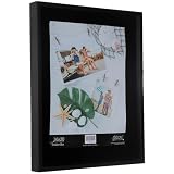 Hobby Lobby Black Shadow Box Frame, 16 x 20 inches, 1.25 inch Depth, Wall Mountable Display Case with Pins