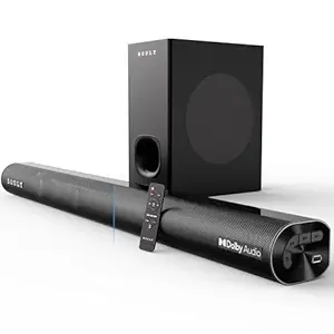 Boult Newly Launched Bassbox X250 2.1 Channel Sound bar with 250W Output, Dolby Digital Surround Sound, BT V5.3, EQ Modes, Dedicated DSP, Multi-Connectivity HDMI ARC, USB, AUX, Optic Soundbar for TV