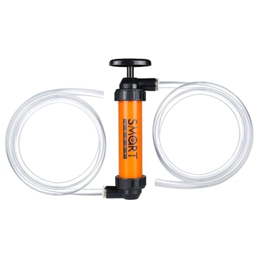 SMART JERRY - Siphon Pump for Gasoline, Fluid Transfer Pump Automotive, RV Antifreeze Pump Kit, Oil Transfer Pump, Hand Pump Siphon, Manual Fuel Transfer Pump, Transmission Fluid Pump, Lawn Mower Pump