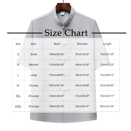 Cambkatl Men's Short Sleeve Mandarin Collar Kung Fu Shirts Chinese Traditional Embroidered Tai Chi Frog-Button Shirt3