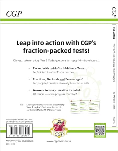 New KS2 Maths 10-Minute Tests: Fractions, Decimals & Percentages - Year 5: perfect for catching up at home (CGP KS2 Maths) - Image 2