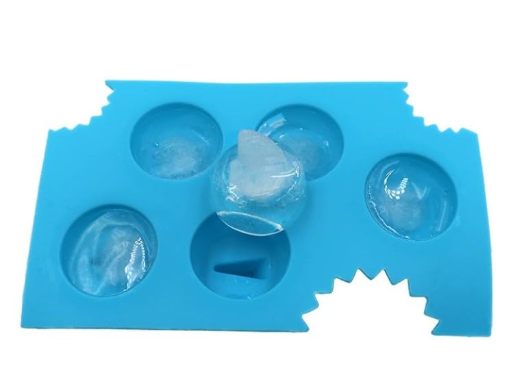 Molde de silicona para hielo con forma de aleta de tiburón miniatura 4