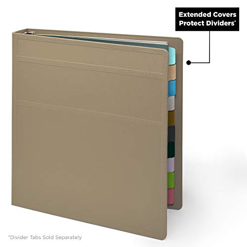 Carstens 1.5- Inch Heavy Duty 3-Ring Binder - Side Opening, Sand #TOP4