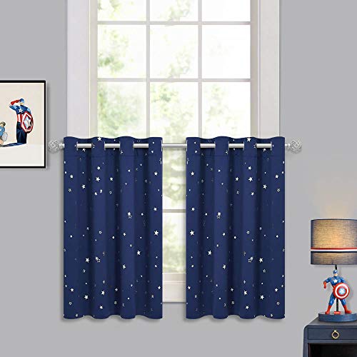 RYB HOME Kitchen Window Curtains - Small Half Window Short Valance Tiers