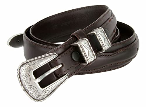 Image of Belts.com Western Buckle Belt Oil Tanned Genuine Leather Ranger Belt 1-3 /8 inch(35mm) Taper to 3 /4 inch(19mm) Wide-Multiple choices
