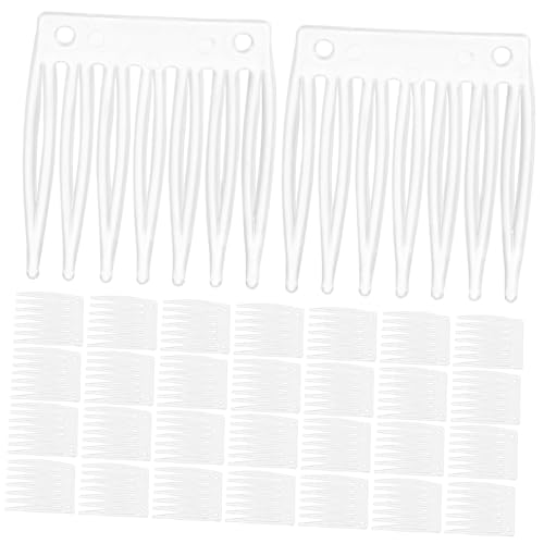 Gogogmee Practical Plastic Wig Caps Clips 100pcs White Easy to Install Remove Material