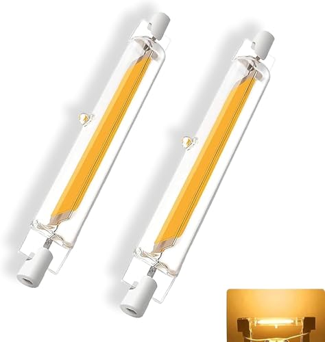 R7S LED 118mm 20W Dimmbar Glühbirne, LED R7S 118mm 20W Ersatz für 200W Halogen Leuchtmittel, Stab Warmweiß 3000K 2000LM, Kein Flackern, 360°Abstrahlwinkel Lampen, Einfache Installation, 2er Pack