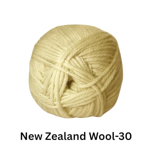 Image of VCR Cream Chunky Wool Yarn,100 Grams, Hank, 196 Meters, 100% New Zealand Wool Knitting Yarn, Soft Crosia Thread Suitable for Baby Blankets & Booties Pack of 1