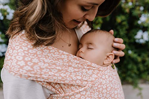 Image of Boba Baby Wrap Carrier - Original Baby Sling Carrier for Newborns (7-35 lbs), Soft, Secure, Hands-Free & Ergonomic, Ideal for Comfortable Bonding, New Parents (Serenity Blush Meadow)