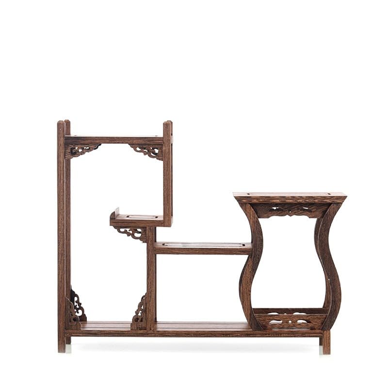 Amazon｜ディスプレイ棚 アンティーク 棚 ラック棚 木製 茶杯