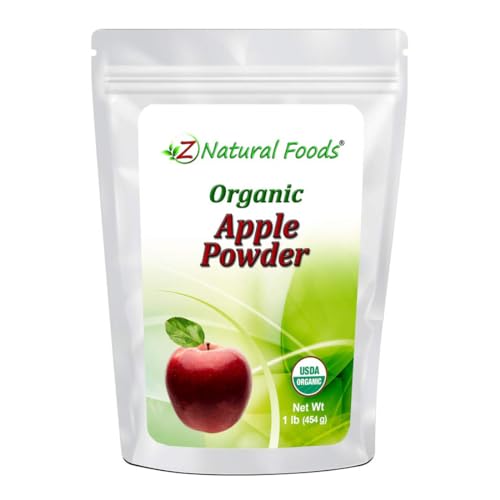 Z Natural Foods Organic Apple Powder Superfood Powder for Digestive Support and Energy Boost Ideal for Juice Smoothies and Recipes Non-GMO Vegan Gluten-Free Kosher 1 lb.