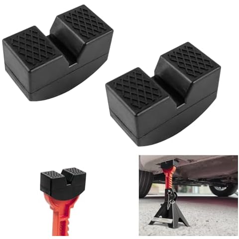 Donext Jack Pad Adapter for Jack Stands 3 Ton Rubber Frame Rail Protector Jack Pad Adapter 2 Pack Cover