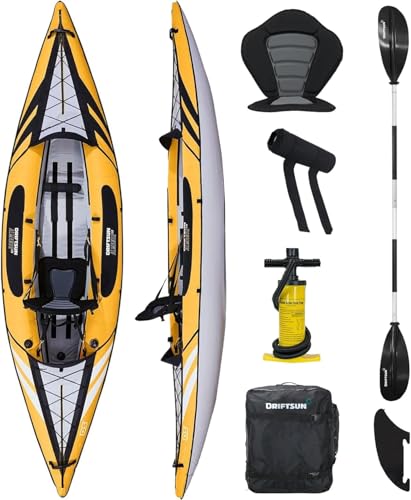 Driftsun Almanor Inflatable Kayak - Inflatable White Water Kayak - 1 and 2 Person Kayaks for Adults...