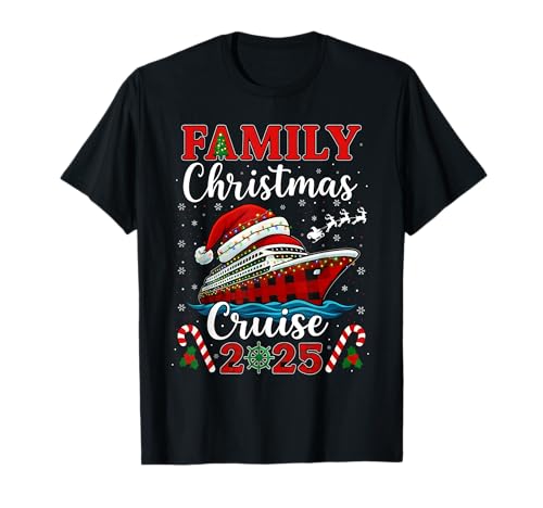 Family Christmas Cruise 2025 Festive Family Cruise Vacation T-Shirt