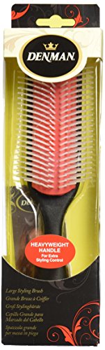 Denman Classic Styling Hair Brush Heavyweight 9 Row Delivers Extra Tension & Grip - D5 - Hair Brush for Separating, Shaping & Defining Curls - Blow-Drying, Styling & Detangling Brush