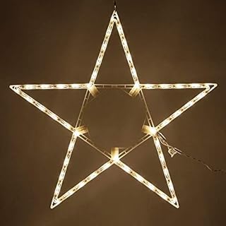 Kringle Traditions 32" Lighted Christmas Star Outdoor Star Light, Warm White LED