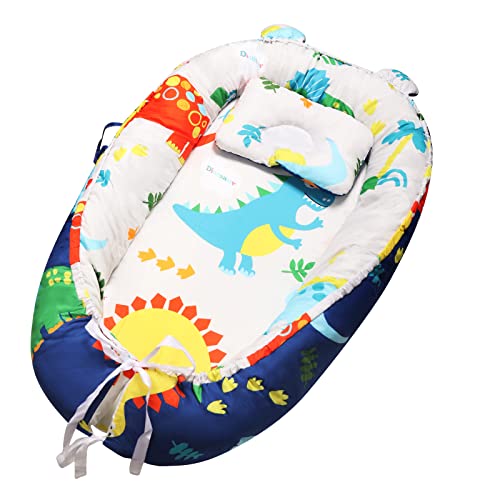 Image of AVITORO Baby Lounger Cover Portable for Newborn, Baby Seat Cover for 0-12 Months, Pillow Infant Lounger and Newborn Lounger for Tummy Time, Portable for Travel, Baby Essentials for Newborn Shower Gift