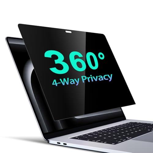 STARY Privacy Screen MacBook Air 13 Inch (2018-2021, M1)&MacBook Pro 13 Inch (2016-2022 M1, M2), Laptop Privacy Film Filter All Round Anti Peeping Blue light Glare MacBook Protection with Webcam Cover