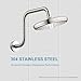 OFFO Shower Head Extension Arm 13 in, Brushed Nickel S Shaped High Rise Extender with Flange Shower Head Pipe Arm