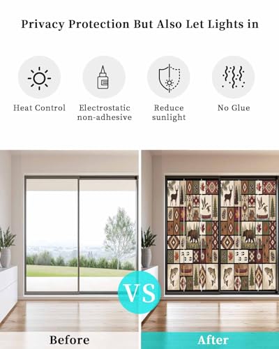 Película Decorativa para Ventanas 35.4×78.7 Brown miniatura 4