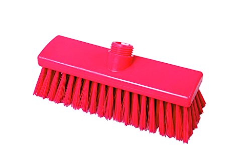 Cepillo fregar fibra media Maya 15012 rojo de 225 mm para limpieza de suelos y azulejos