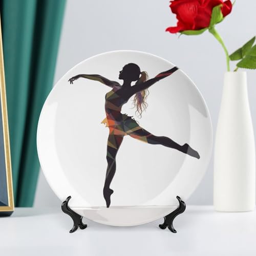 Plato decorativo de porcelana Bone China 10 pulgadas miniatura 6