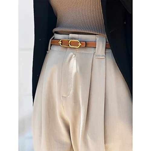 Women Leather Belt Reversible Two Color Thin Belt Pin Buckle Adjustable Decorative Waistband For Jeans Dress Coat2