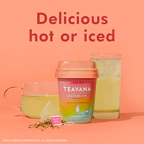Teavana Beach Bellini, Herbal Tea With Pieces Of Pineapple And Mango, 12 Count (Pack Of 4) #TOP3