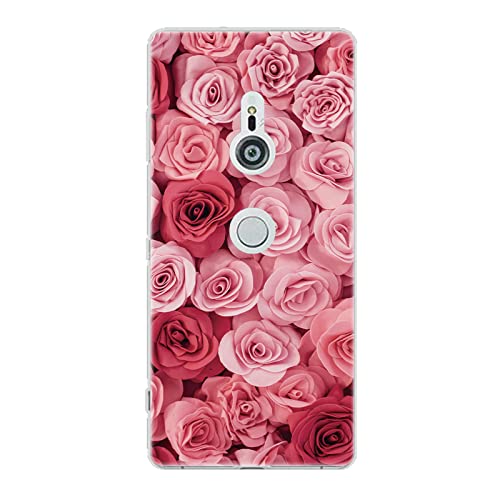 seventwo らくらくスマートフォン 互換品 ハードクリアケース F-53E 適合 スマホカバー ラクラクスマートフォン ポリカーボネート 花 フラワー A hard-f-002